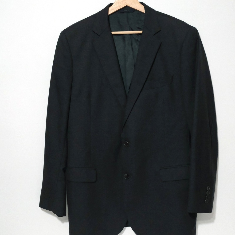 Brooks Brothers Blazer Mens 42L Dark Gray  1818 Madison Saxxon Wool Jacket
